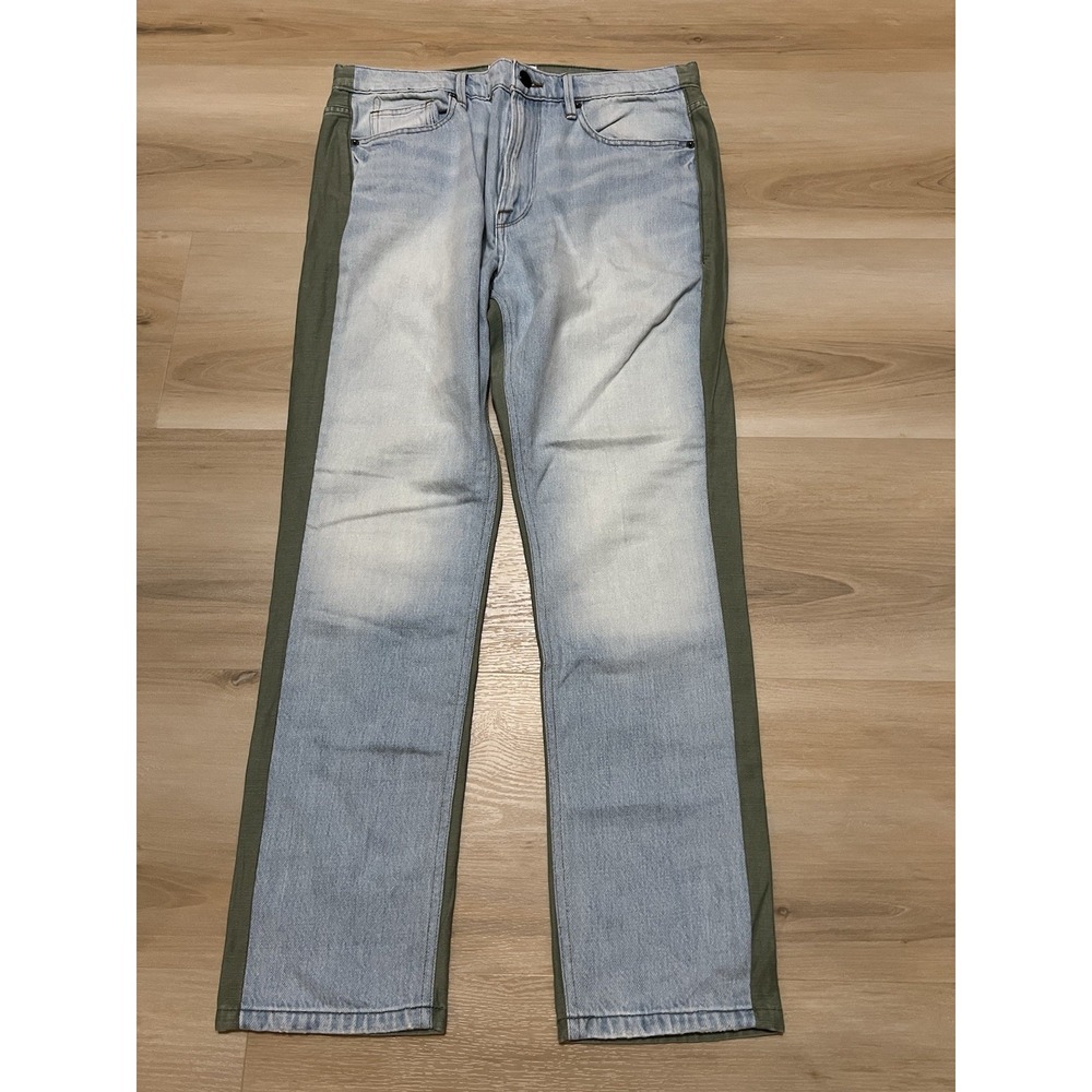 Frame Le Beau Cargo Mix Pants Size 27‎ Womens Light Wash Green Back Cotton